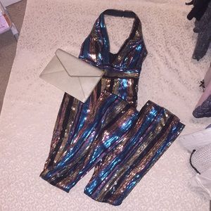WOW couture Pants - WOW Couture Sequined Jumpsuit WOW couture Pants - WOW Couture Sequined Jumpsuit